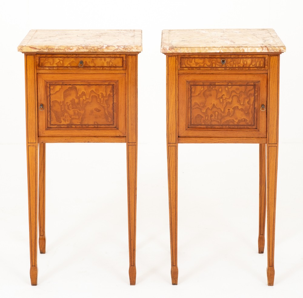 Pretty Pair of Ash French Bedside cabinets