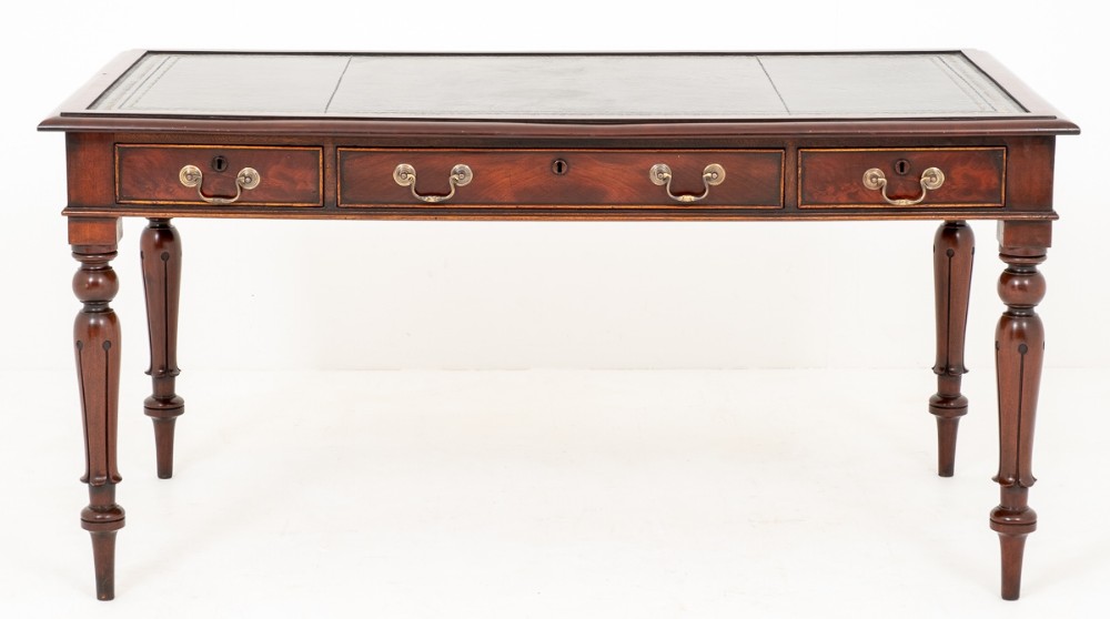 William IV Mahogany 3 Drawer Library Table