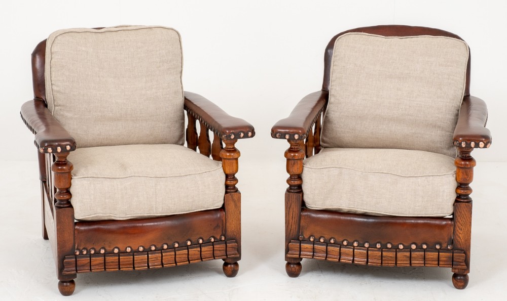 Superb Pair of Art Deco Club Chairs