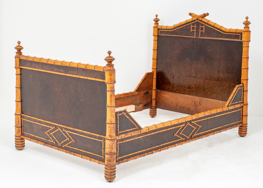 French Regency Bamboo Style Bed