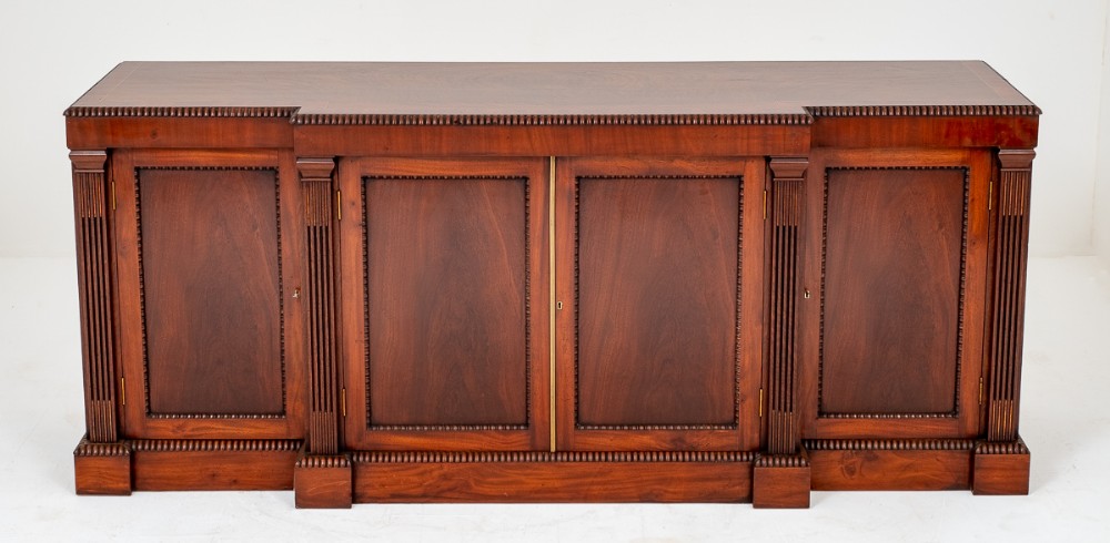 Regency Style Mahogany 4 Door Breakfront Sideboard