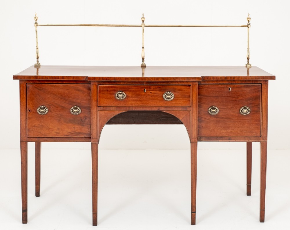 Georgian Mahogany Sideboard of Breakfront Form