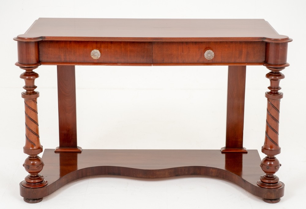 Mahogany 2 Drawer Side Table