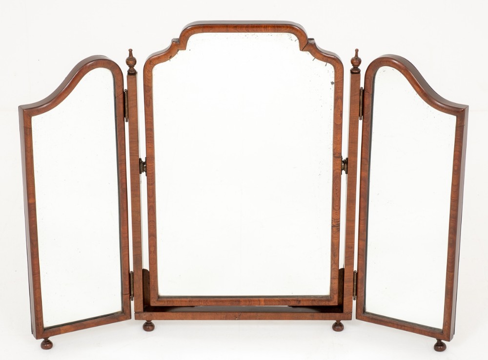 Walnut Triple Dressing Mirror
