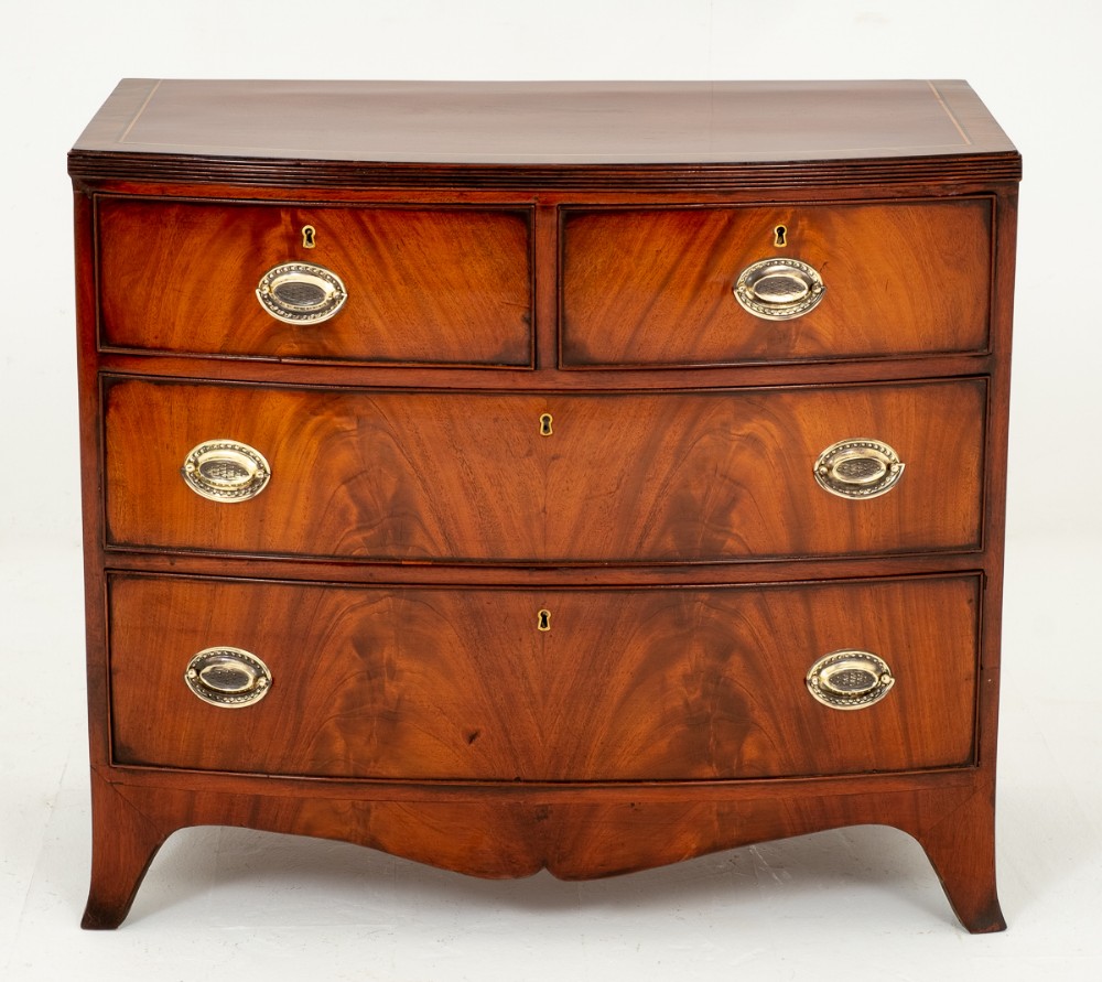 Mahogany Bow Chest of Drawers