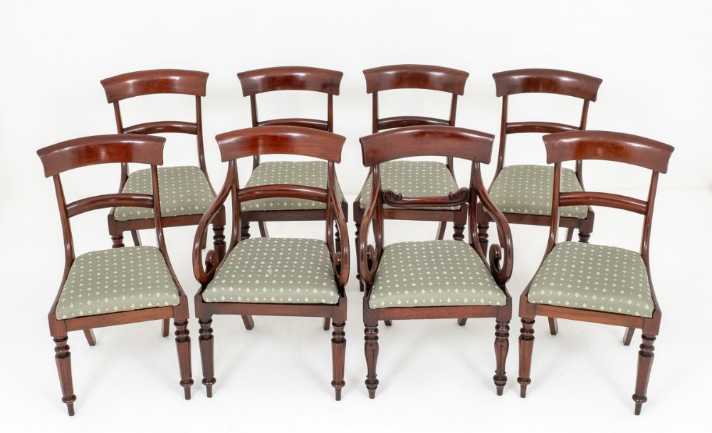 Harlequin Set of 8 Mahogany Dining Chairs