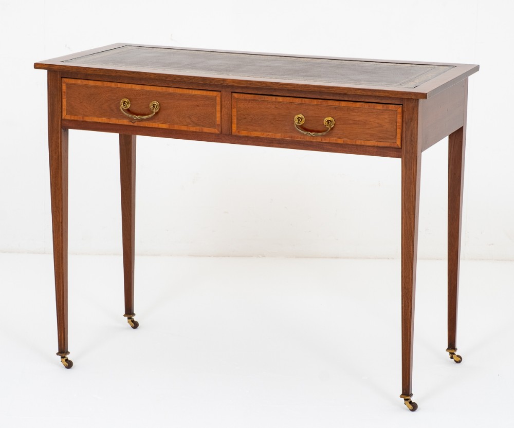 Sheraton Revival Mahogany 2 Drawer Writing Table