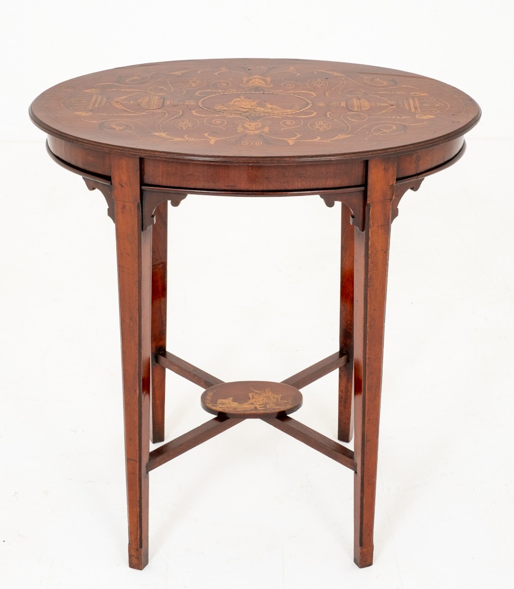 Pretty Mahogany Inlaid Occasional Table