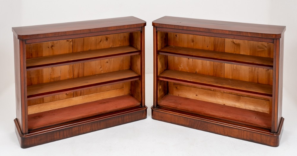 Pair of Victorian Mahogany Open Bookcases