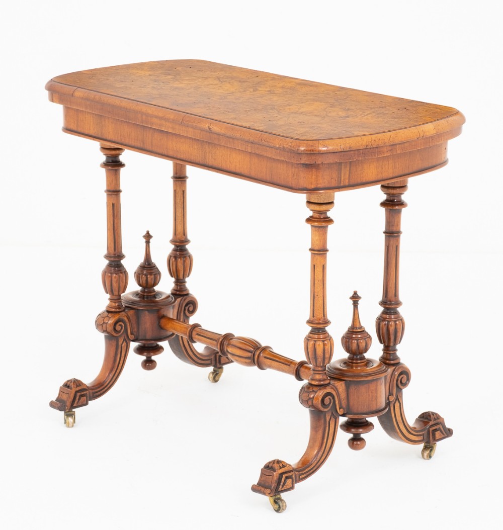Victorian Burr Walnut Card Table