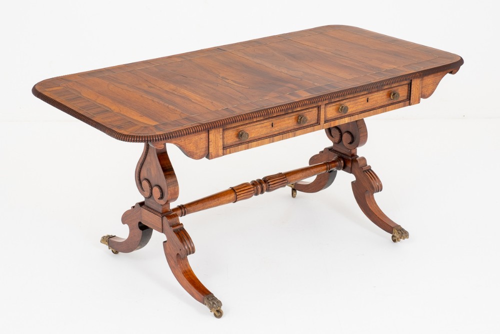 Superb Regency Rosewood Library Table