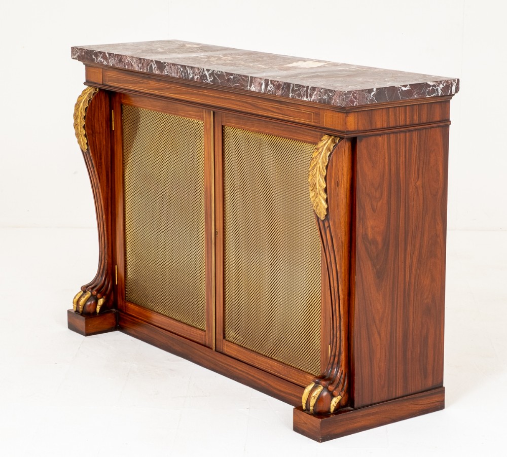 Regency Style Rosewood 2 Door Side Cabinet