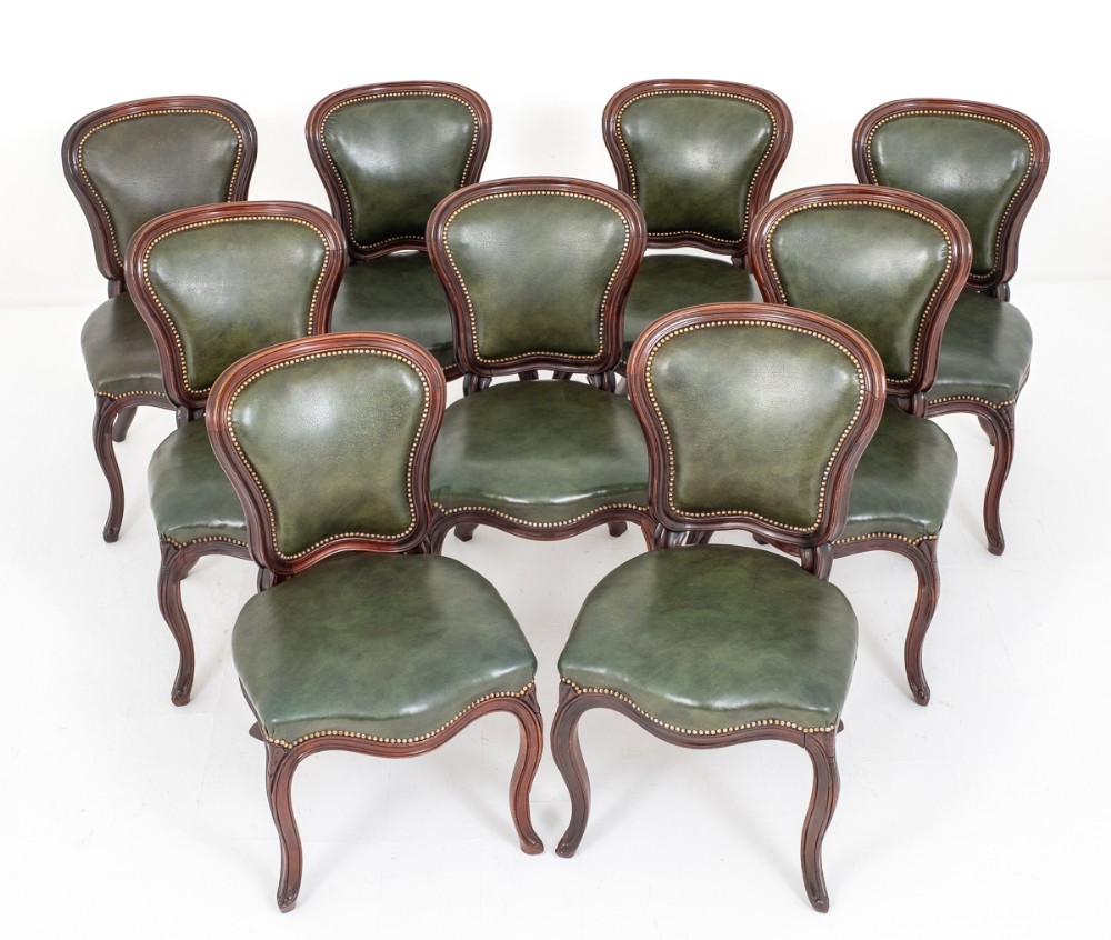 Set of 9 Victorian Mahogany Dining Chairs