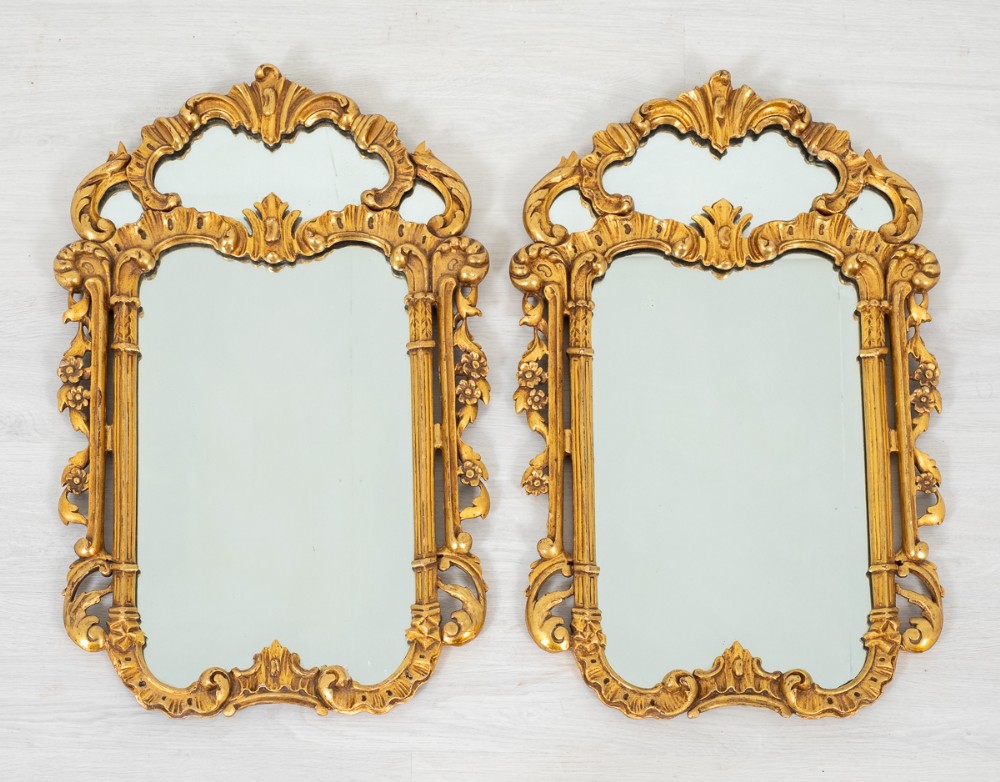 Pair of Pretty Gilt Italian Wall Mirrors