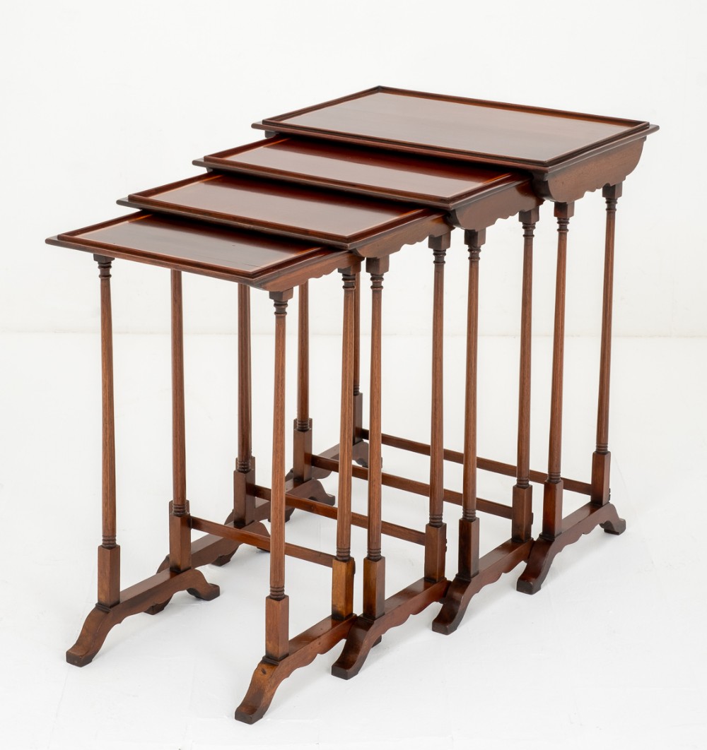 Set of 4 Regency Style Mahogany Nest of tables