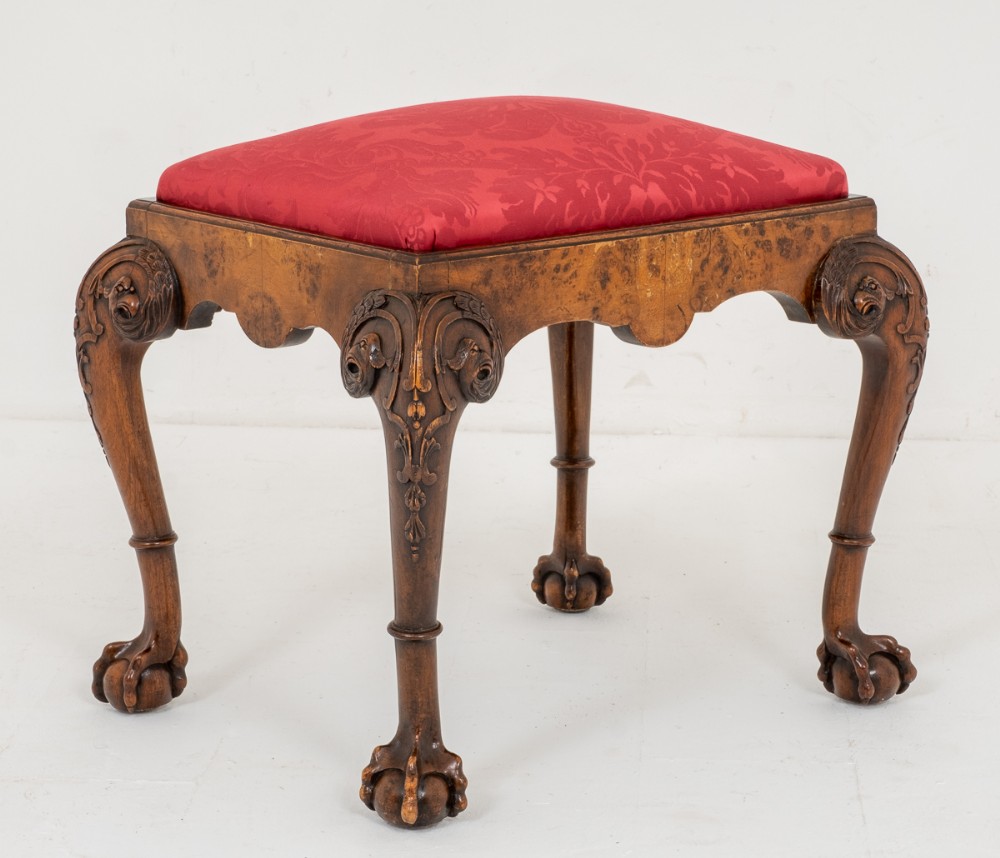 Good Quality Victorian Walnut Stool 