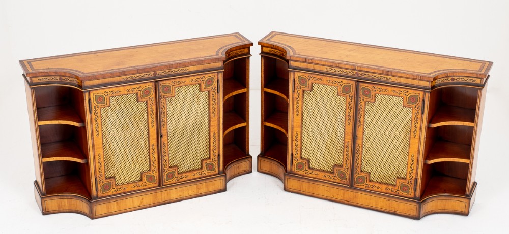 Superb Pair of Satinwood Side Cabinets