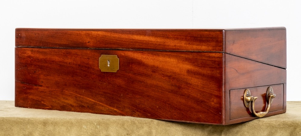 George III Mahogany Travelling Writing Box