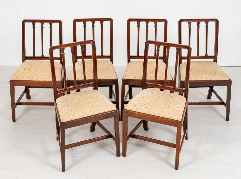 Set of 6 Georgian Mahogany Dining Chairs