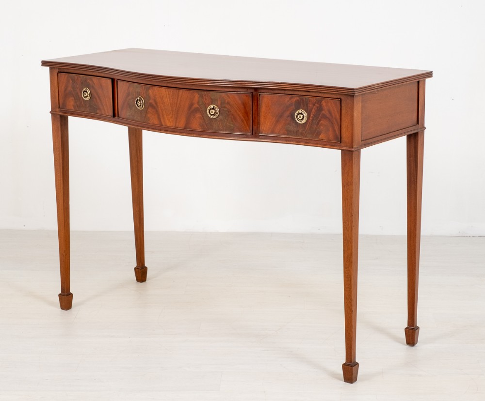 Mahogany Regency Style 3 Drawer Serpentine Sever