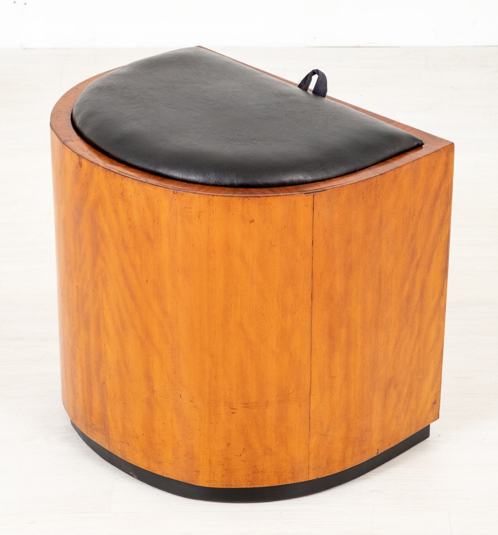 Art Deco Walnut Piano Stool.