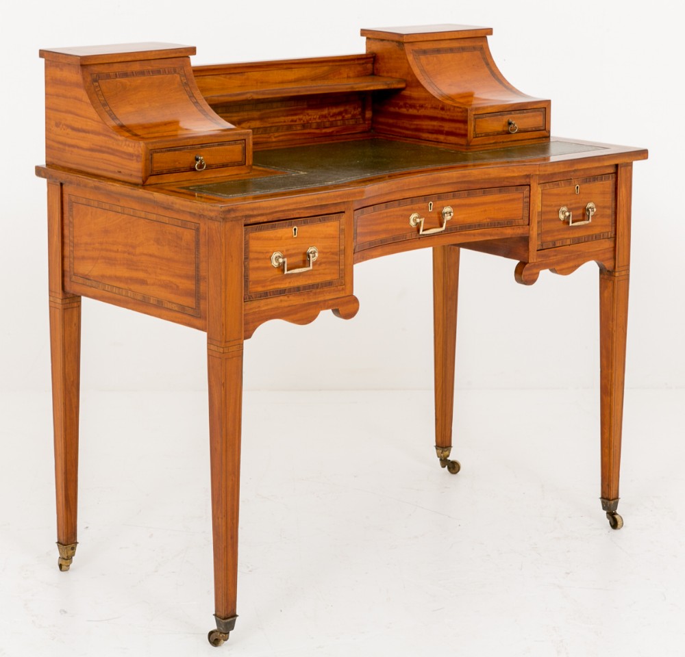 A Superb Satinwood Carlton House Style Desk