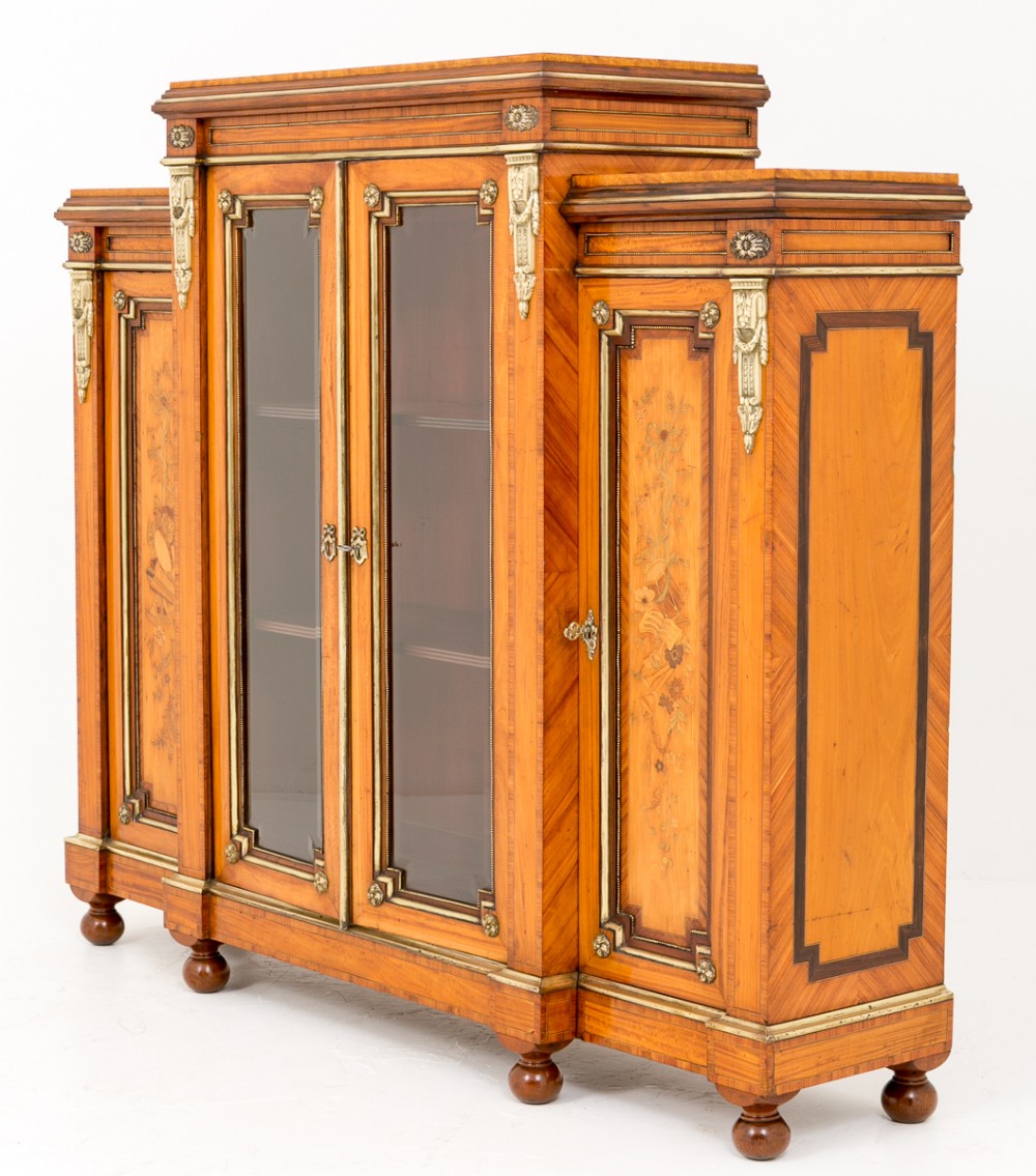 Superb Quality Victorian Satinwood Side Cabinet 