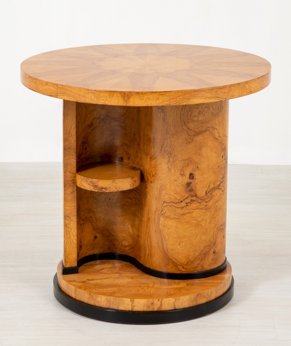 Stylish Figured Ash Art Deco Occasional Table