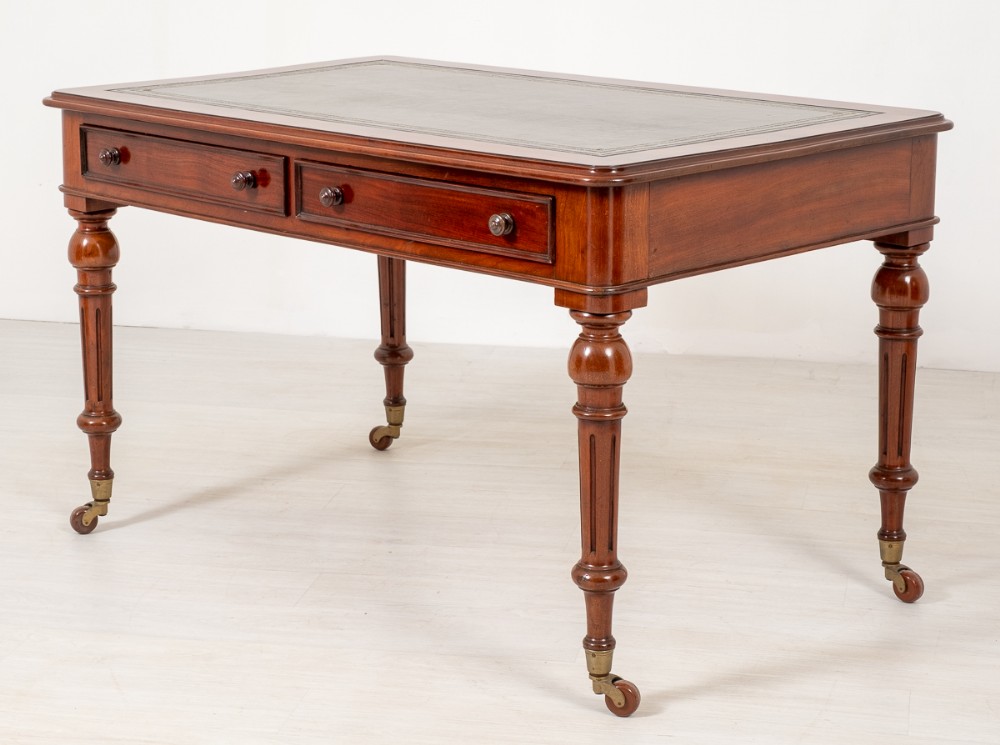 Mid Victorian Mahogany 2 Drawer Writing Table