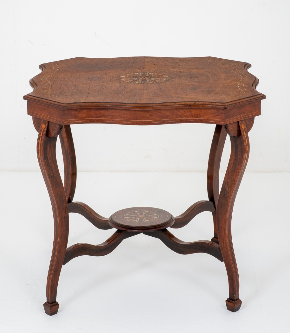 Victorian Rosewood Inlaid Occasional Table