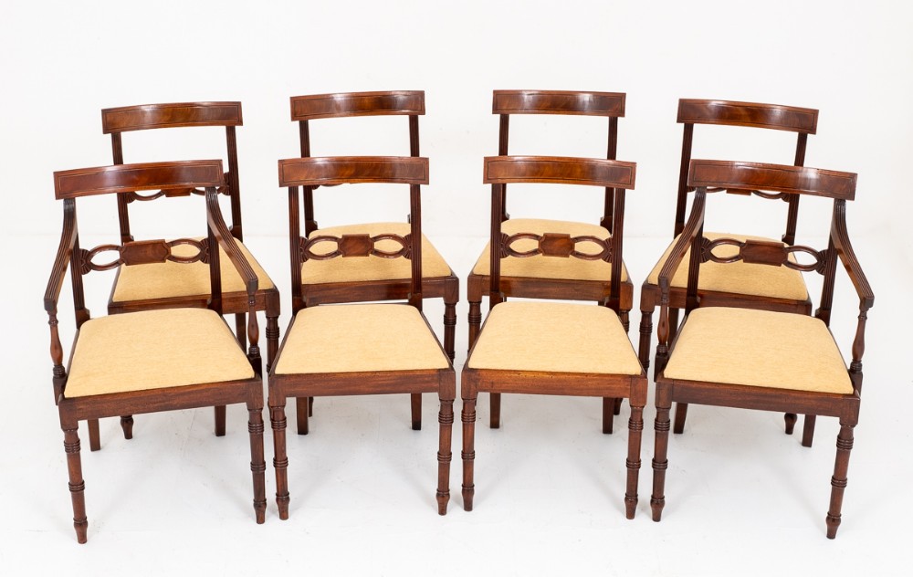 Set of 8 Mahogany Regency Dining Chairs