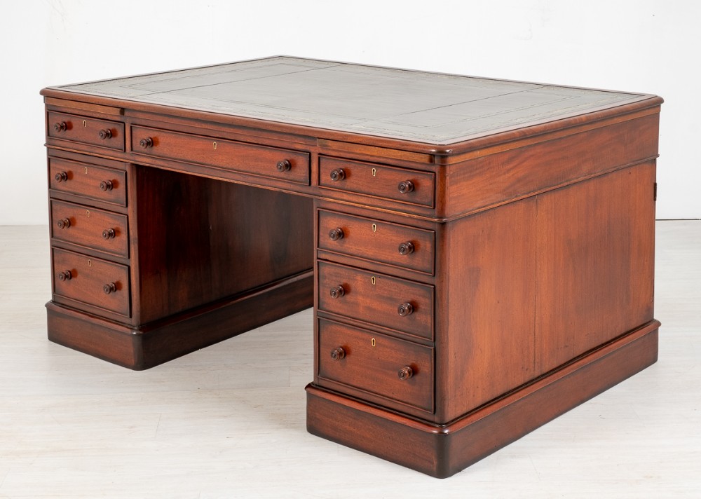 Victorian Mahogany Partners Desk