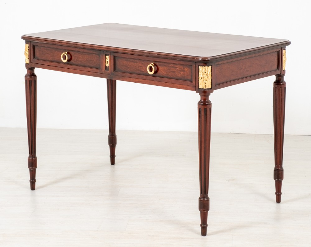 Very Good Quality French Mahogany 2 Drawer Side Table