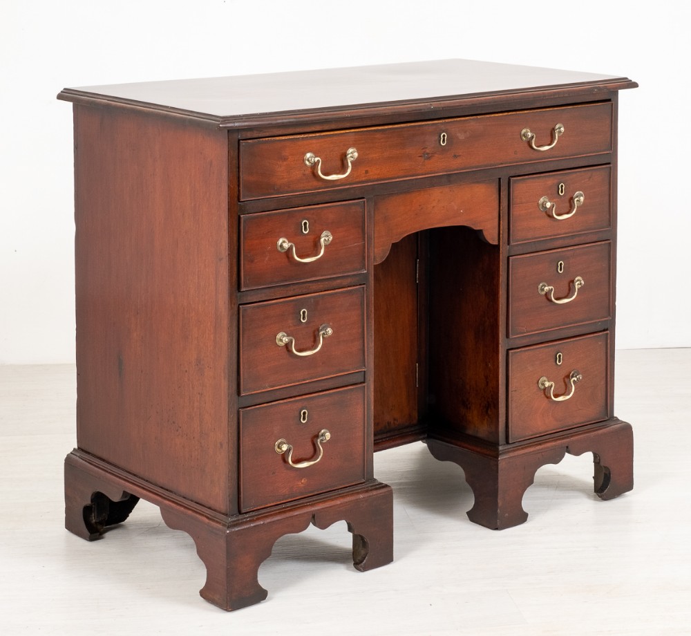 George II Mahogany Kneehole Desk.