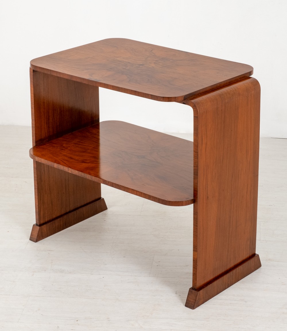Walnut Art Deco Occasional Table
