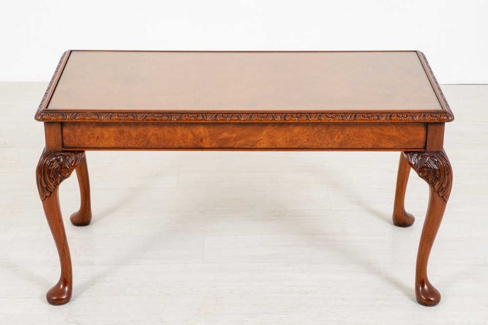 Superb Walnut Queen Anne Style Coffee Table