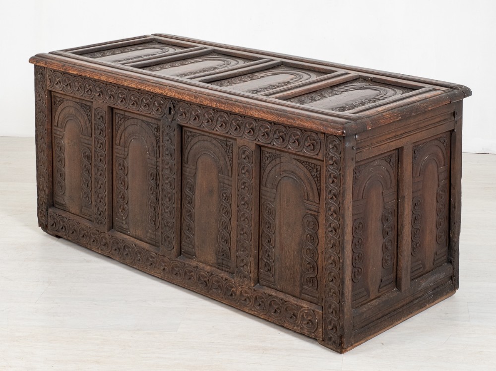 Carved Oak Coffer