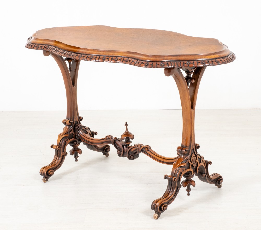 Excellent Quality Walnut Stretcher Table