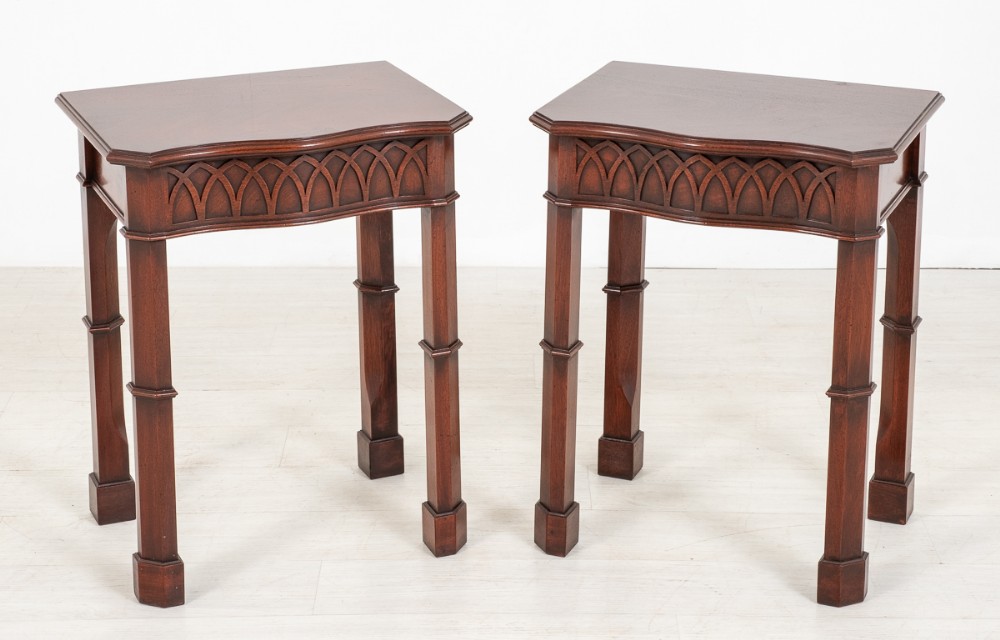 Pair of Mahogany Chippendale Style End Tables