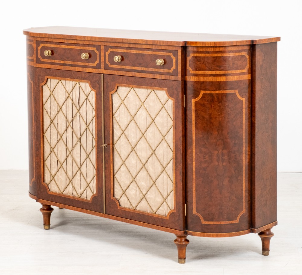 Superb Regency Style Burr Walnut Side cabinet