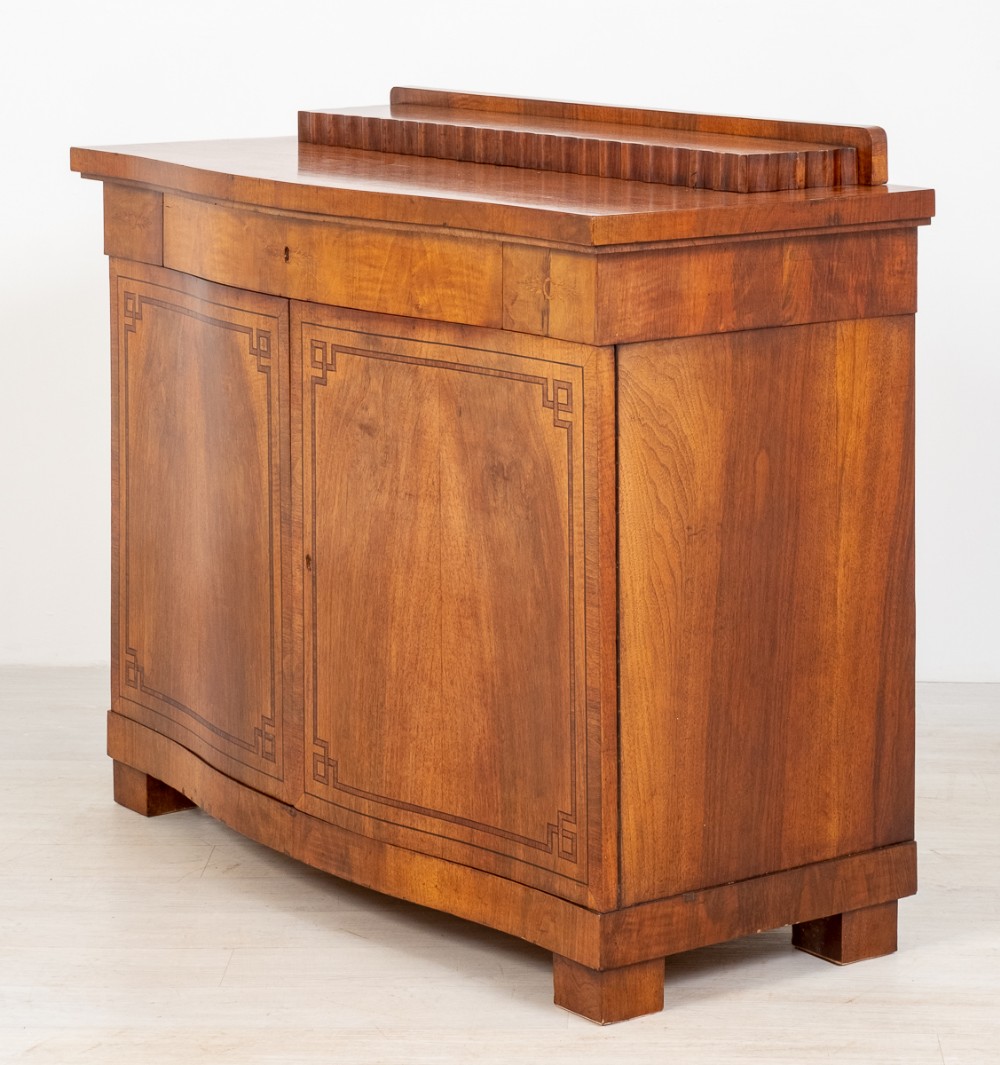 Biedermeier Side Cabinet of Serpentine Form