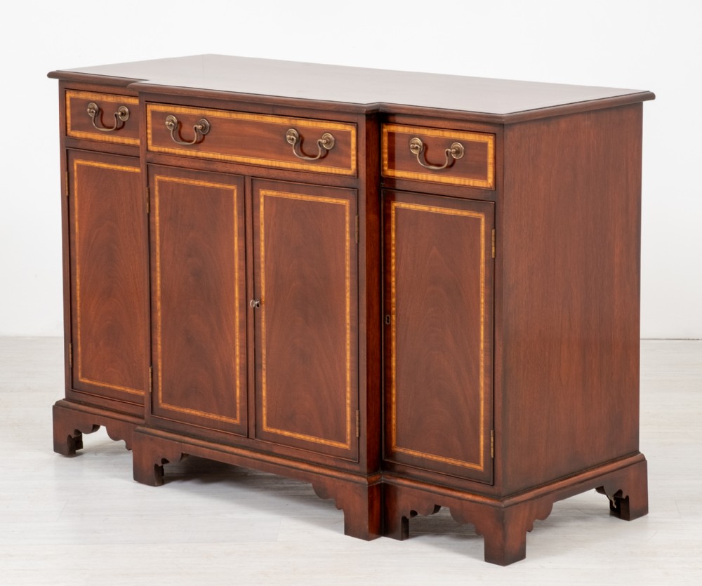 Mahogany Regency Style Breakfront Sideboard