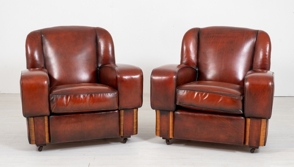 Good Pair of Art Deco Club Chairs