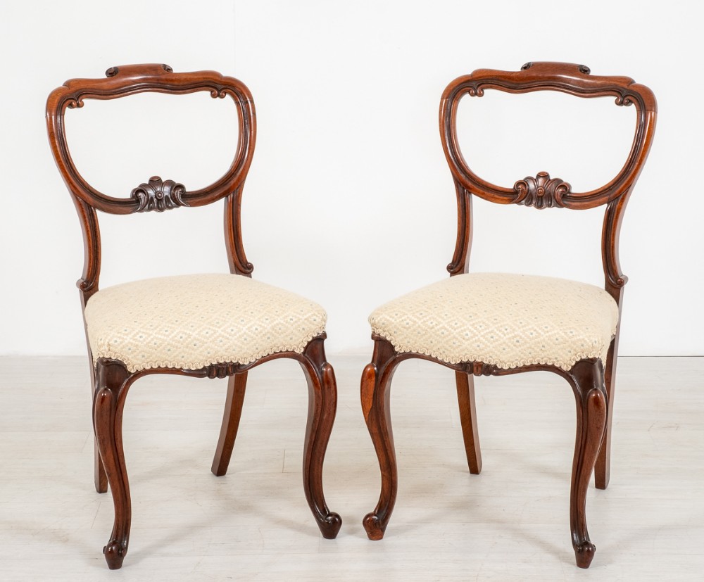 Pretty Pair of Rosewood Side Chairs