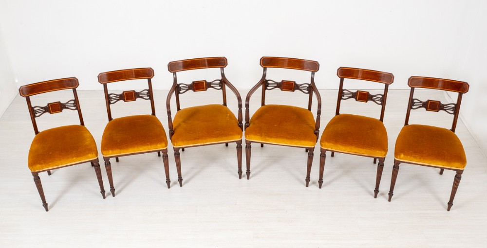 Set of 6 Sheraton Revival Dining Chairs