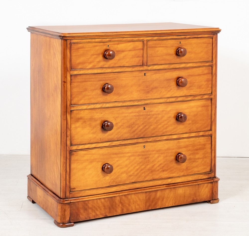 Victorian Satin Birch Chest of Drawers