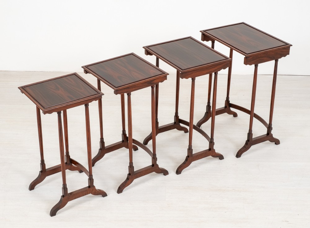 Regency Style Nest of 4 Rosewood Tables