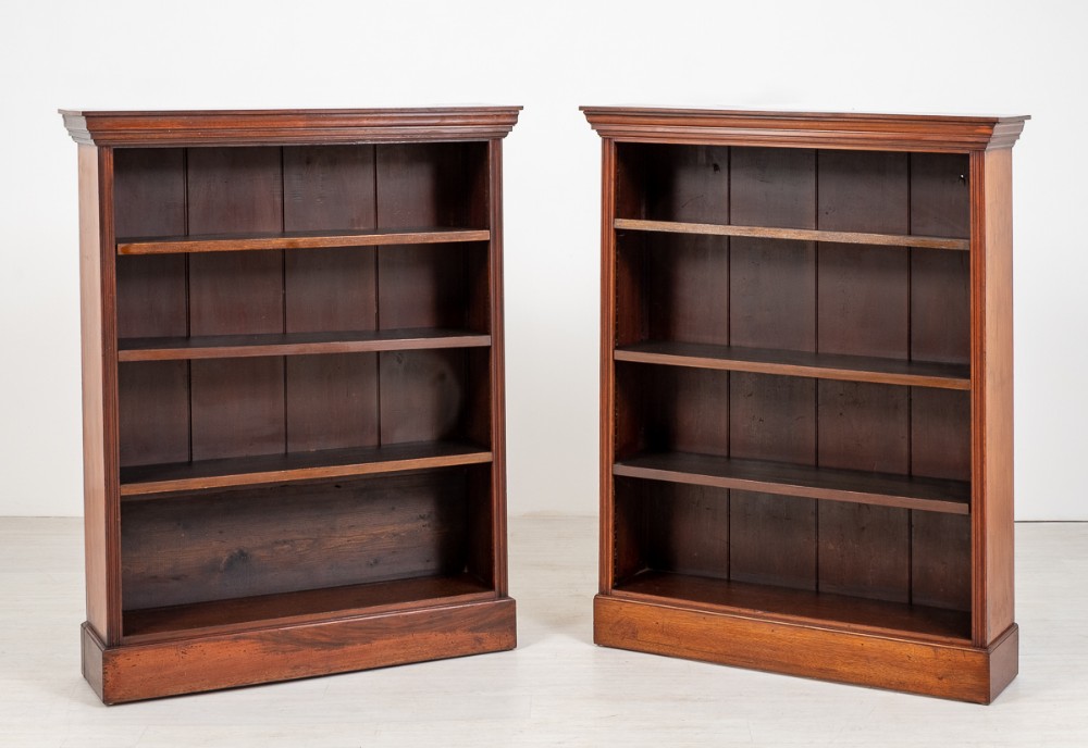 Pair of Victorian Mahogany Open Bookcases