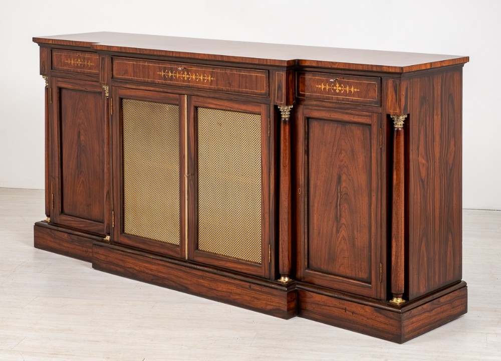 Wonderful Rosewood breakfront Side Cabinet