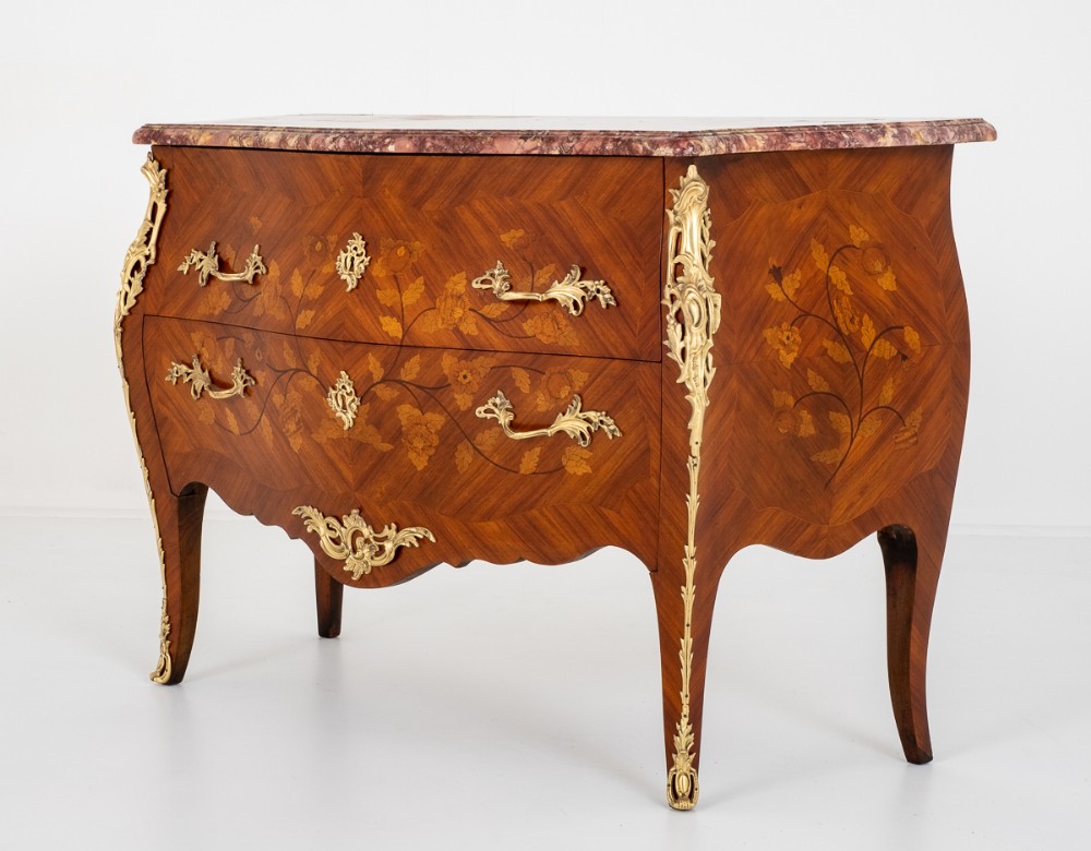 Excellent Quality Kingwood and Marquetry French Commode